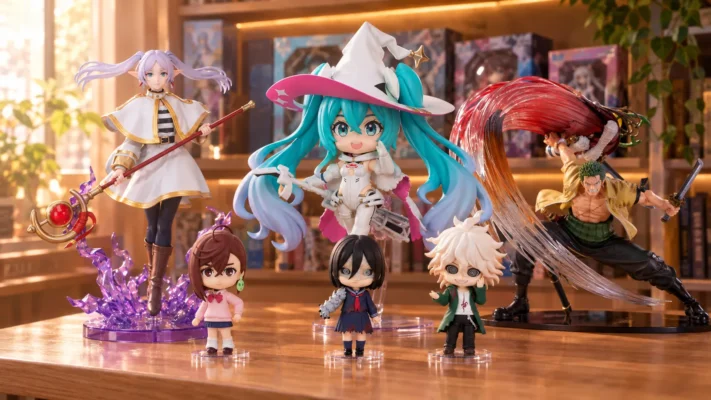 Figuras de anime de las mejores marcas: Banpresto, Ichibansho, Nendoroid y Pop Up Parade exhibidas en GeekOn